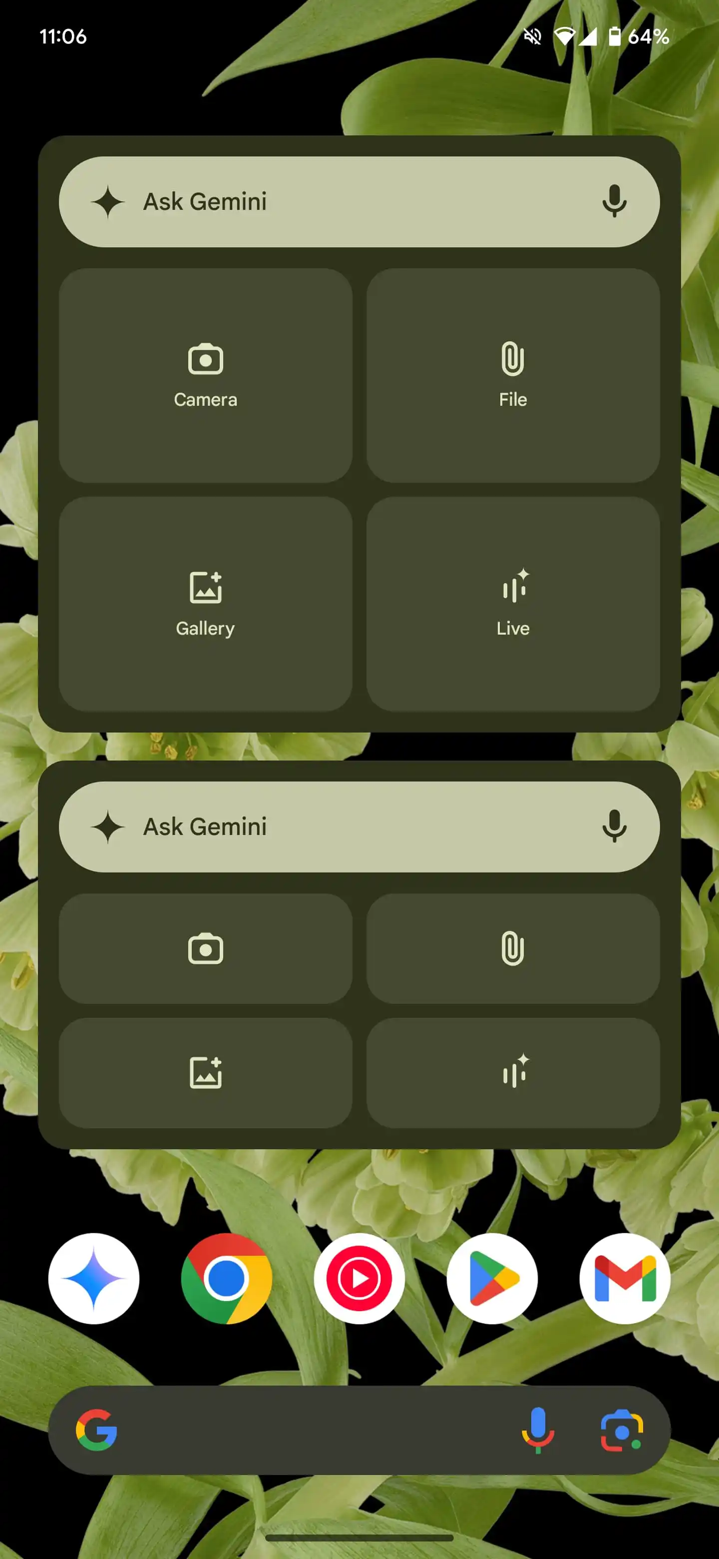 Widget Gemini su Android, interfaccia Widget Gemini su Android, interfaccia