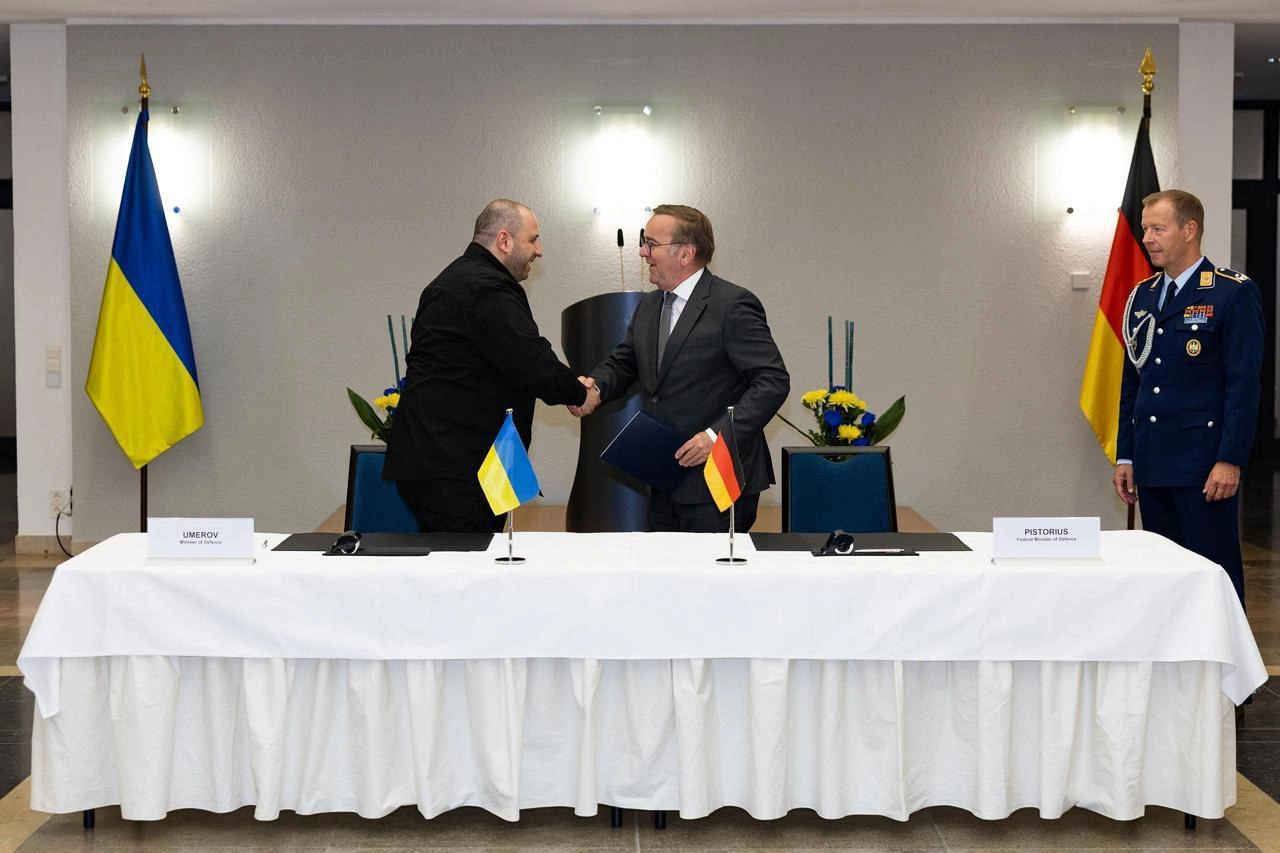 Rustam Umerov e Boris Pistorius. Illustrazione: Ministero della Difesa dell'Ucraina