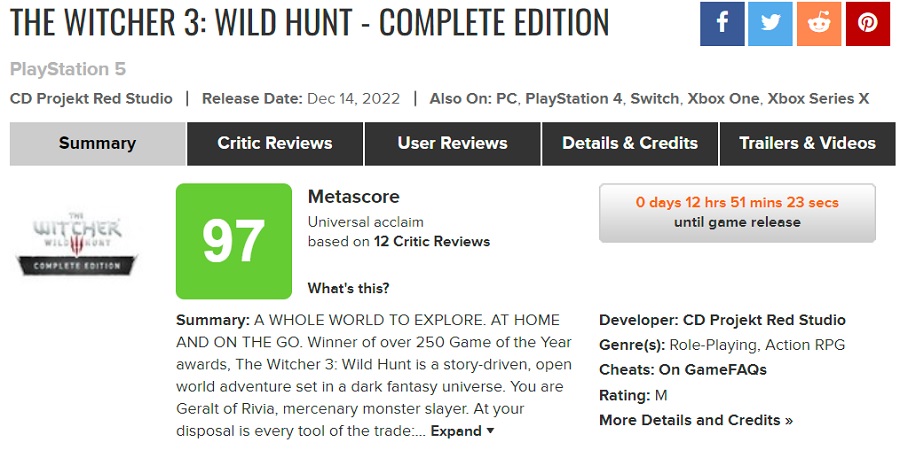 L'eccellente gioco è appena diventato ancora migliore! La versione Nextgen di The Witcher 3: Wild Hunt ha ricevuto i voti più alti dalla critica-2 L'eccellente gioco è appena diventato ancora migliore! La versione Nextgen di The Witcher 3: Wild Hunt ha ricevuto i voti più alti dalla critica-2