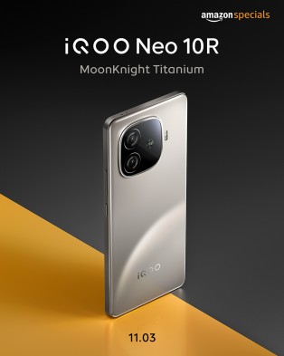 Smartphone iQOO Neo 10R in colore Raging Blue Smartphone iQOO Neo 10R in colore Raging Blue