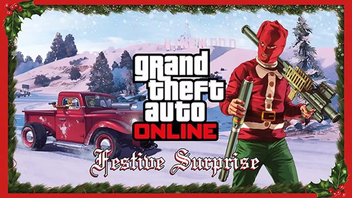 Grand Theft Auto Online ha iniziato il suo evento natalizio annuale! Affrettatevi a prendere parte al caos natalizio e a ricevere simpatici bonus. Grand Theft Auto Online ha iniziato il suo evento natalizio annuale! Affrettatevi a prendere parte al caos natalizio e a ricevere simpatici bonus.