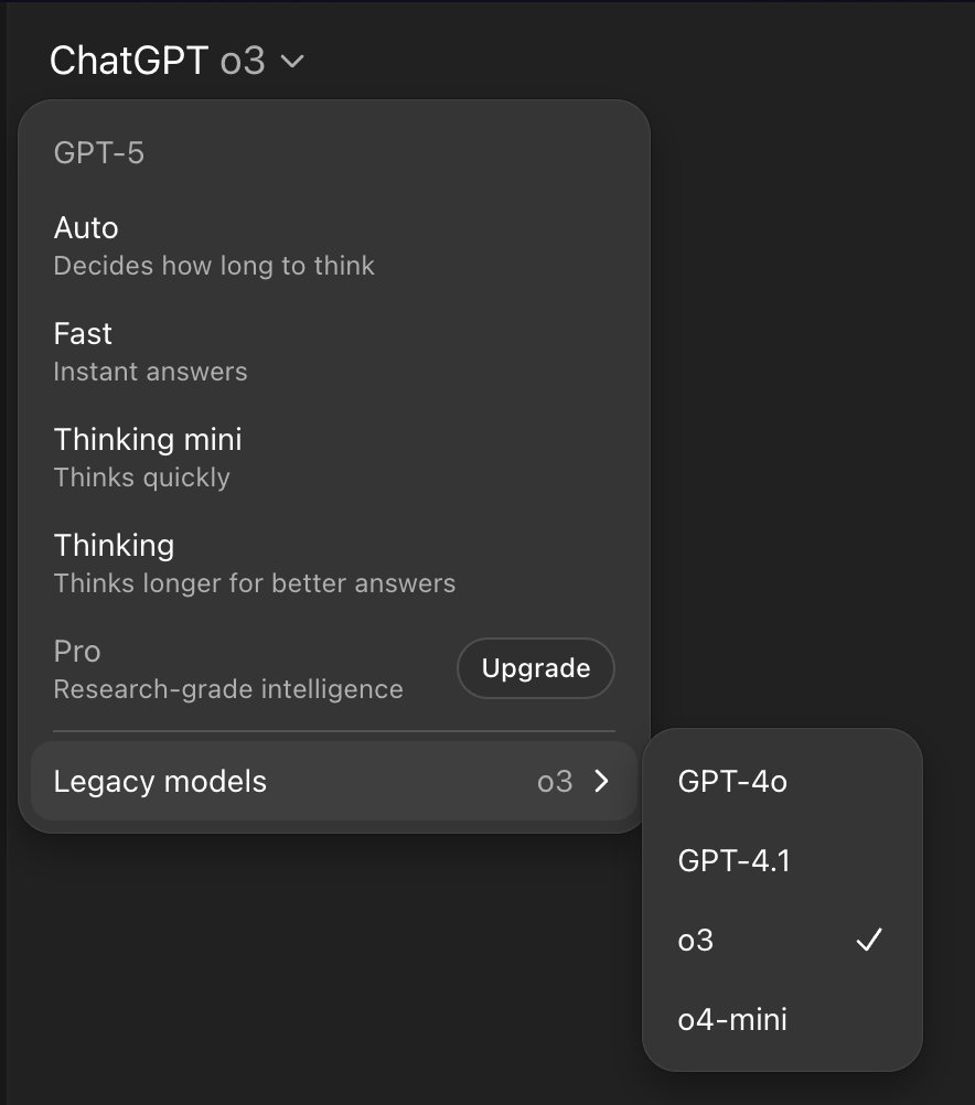 Choosing thinking models in ChatGPT-5