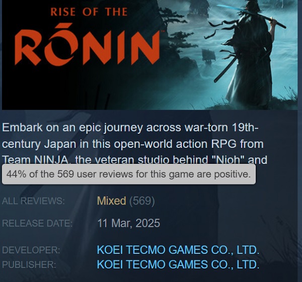 Schermata del gioco d'azione Rise of the Ronin Schermata del gioco d'azione Rise of the Ronin
