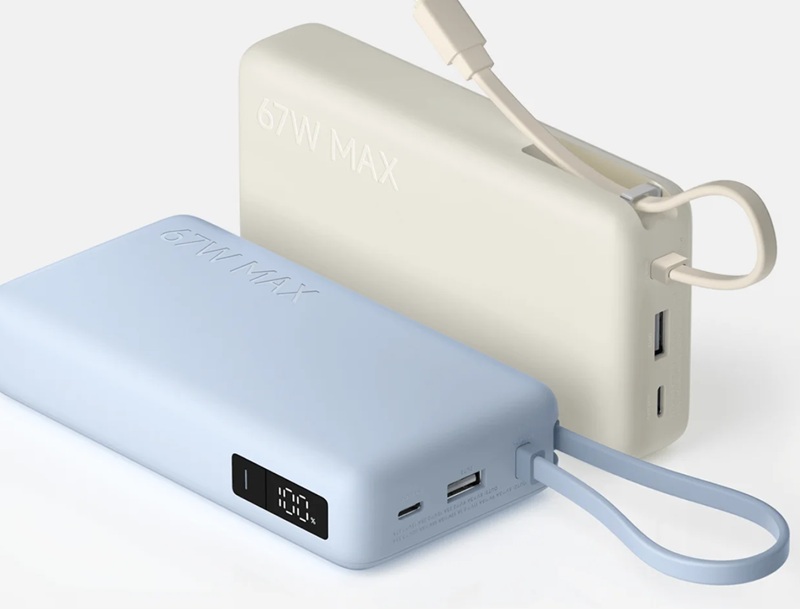 Colori del Xiaomi 67W Power Bank: blu e beige