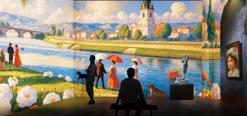 Proiettore BenQ BR9708 in azione