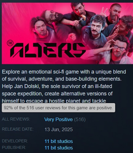 Screenshot del gioco The Alters