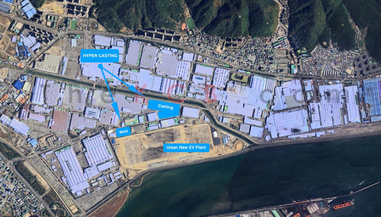 Immagine satellitare del cantiere del nuovo stabilimento Hyundai Motor