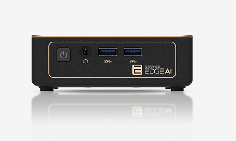 Connessioni e porte del mini-PC Sapphire Edge AI Connessioni e porte del mini-PC Sapphire Edge AI