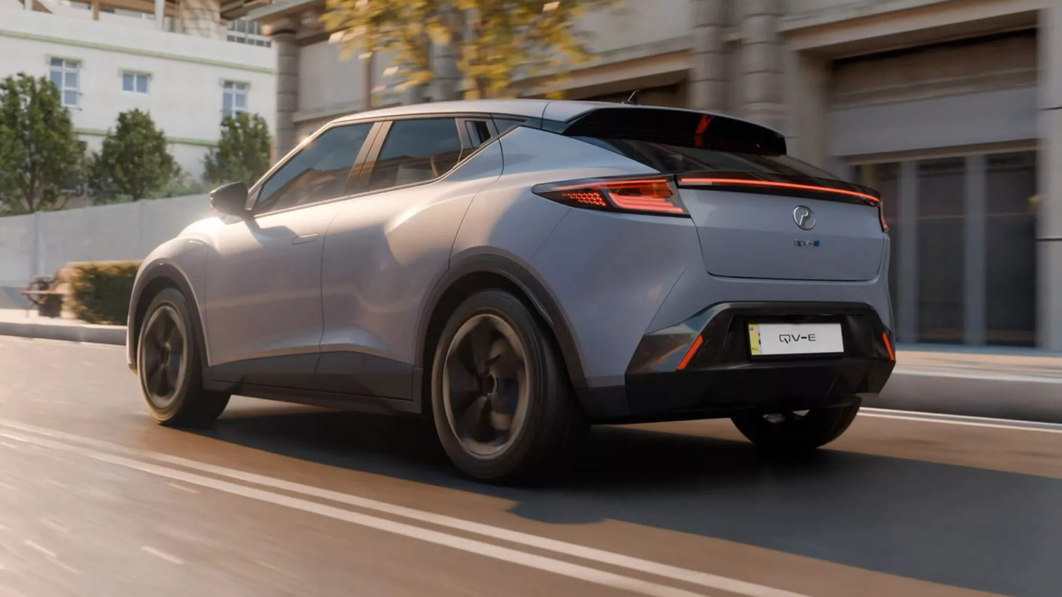 Perodua QV-E nel colore Grigio Caviale