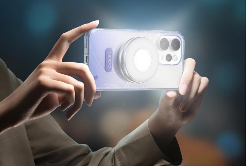 Oppo Magnetic Halo Flash Light - Vista Laterale