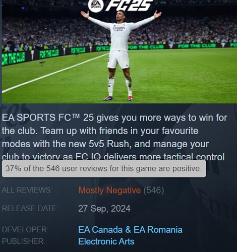 Il calcio mondiale è protagonista del trailer di lancio di EA Sports FC 25 - ma riuscirà a salvare il gioco? Le prime recensioni dei giocatori sul nuovo simulatore sono nettamente negative-2 Il calcio mondiale è protagonista del trailer di lancio di EA Sports FC 25 - ma riuscirà a salvare il gioco? Le prime recensioni dei giocatori sul nuovo simulatore sono nettamente negative-2