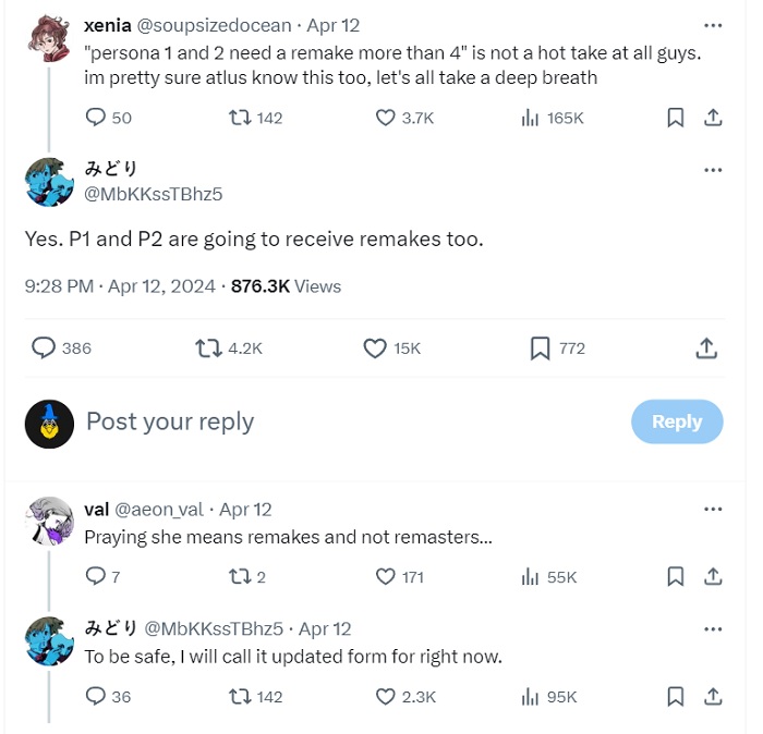 Insider: Atlus Studios sta sviluppando i remake dei primi due Persona-2 Insider: Atlus Studios sta sviluppando i remake dei primi due Persona-2