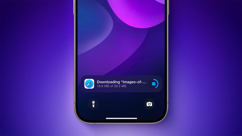 Download di Safari sulla schermata di blocco in iOS 18.2