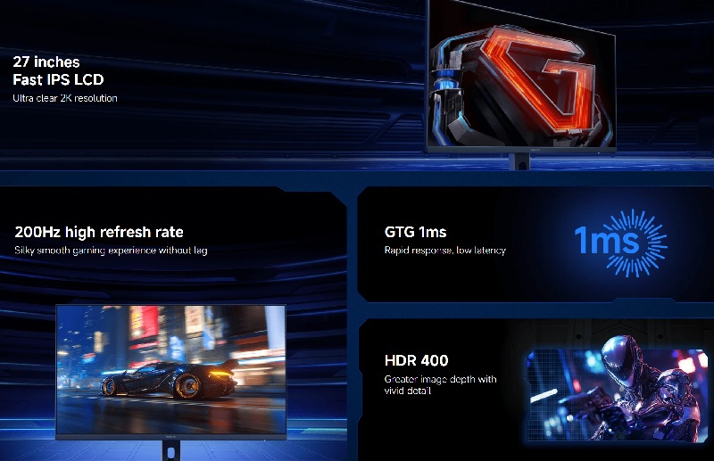 Porte e design del Xiaomi G27Qi 2026