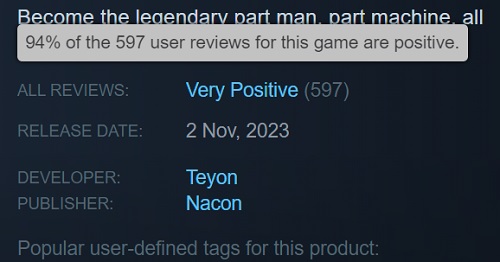 A differenza della critica, ai giocatori è piaciuto molto lo sparatutto RoboCop: Rogue City. Gli utenti di Steam hanno lasciato il 94% di recensioni positive-2
