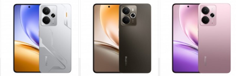 Lo smartphone Realme 14 5G in una varietà di colori