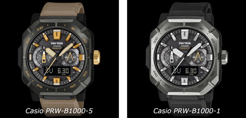 Vari modelli del Casio Pro Trek PRW-B1000