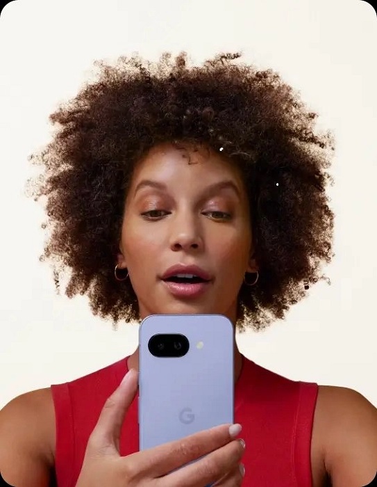 Render del Google Pixel 9a in colorazione Peonia