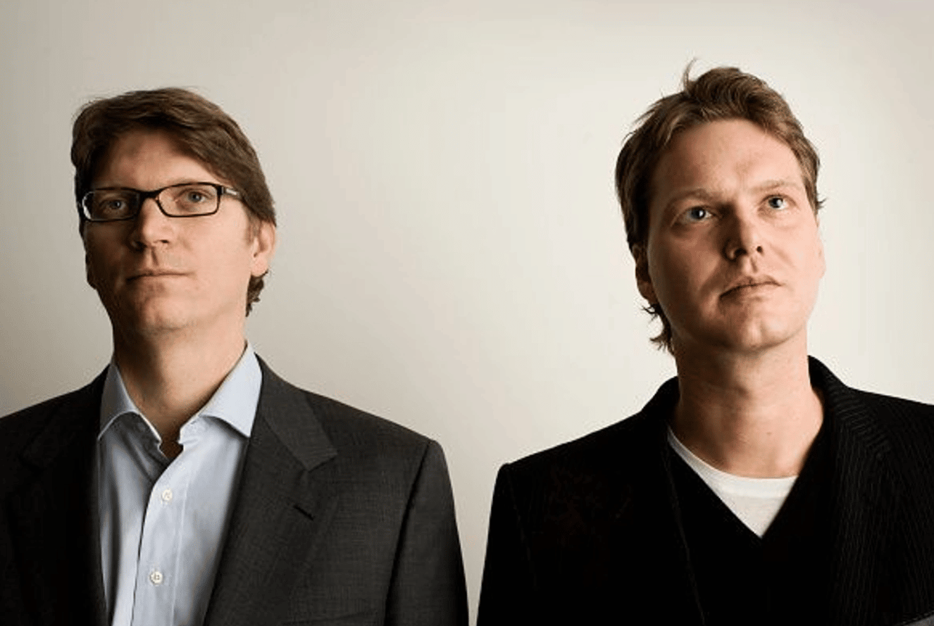 Niklas Zennström (a sinistra) e Janus Fries (a destra). Illustrazione: eu-startups.com