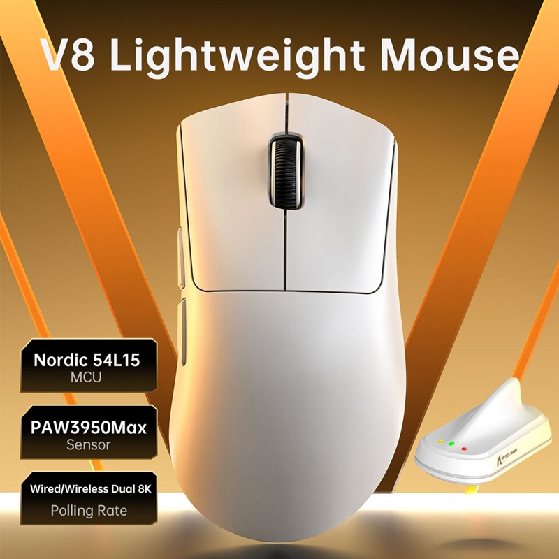Mouse da gioco ultra-leggero V8 di Attack Shark