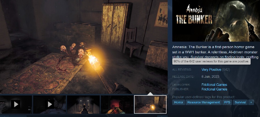 Gli utenti di Steam amano Amnesia: The Bunker e consigliano il gioco a tutti gli appassionati di horror-2 Gli utenti di Steam amano Amnesia: The Bunker e consigliano il gioco a tutti gli appassionati di horror-2