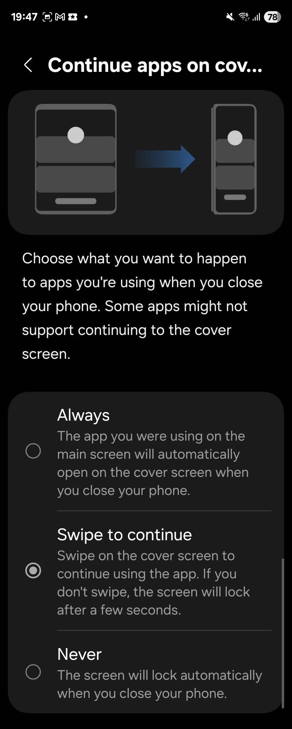 Funzionalità aggiornate dell'app Continuity
