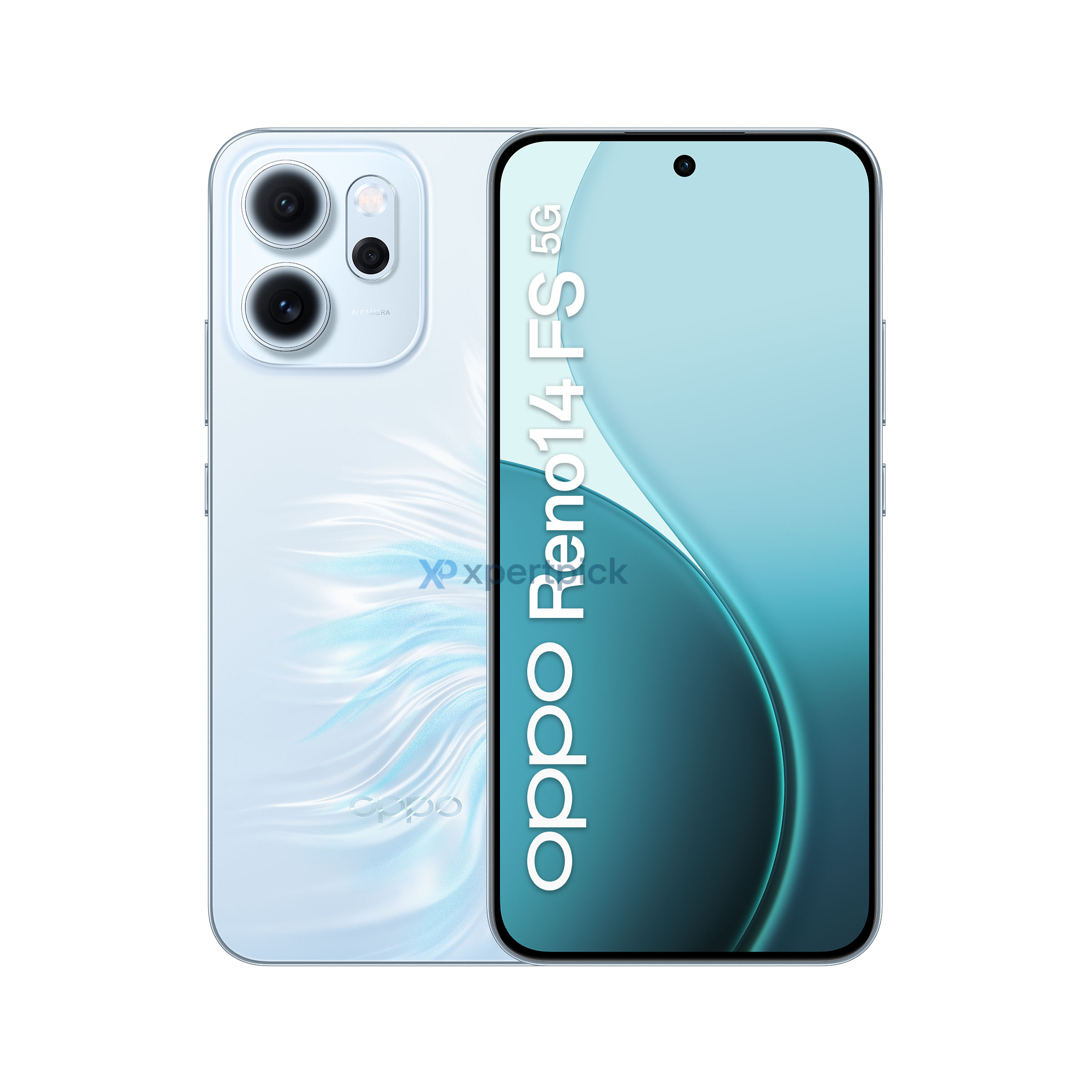 Oppo Reno 14 FS 5G in white