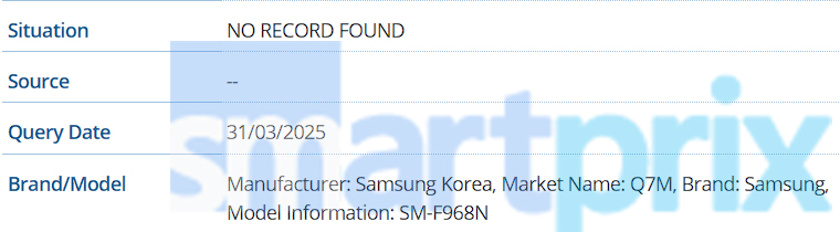 Samsung Q7M SM-F968N Smartphone pieghevole doppio Samsung Q7M SM-F968N Smartphone pieghevole doppio