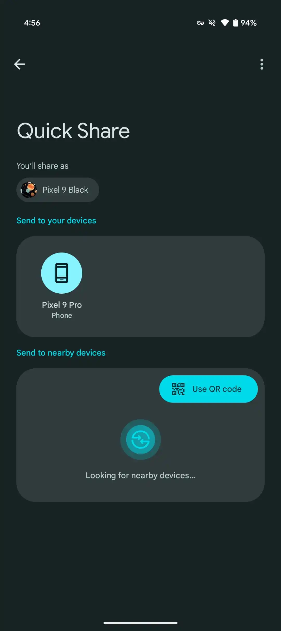 Codice QR per la condivisione di file in Quick Share Codice QR per la condivisione di file in Quick Share
