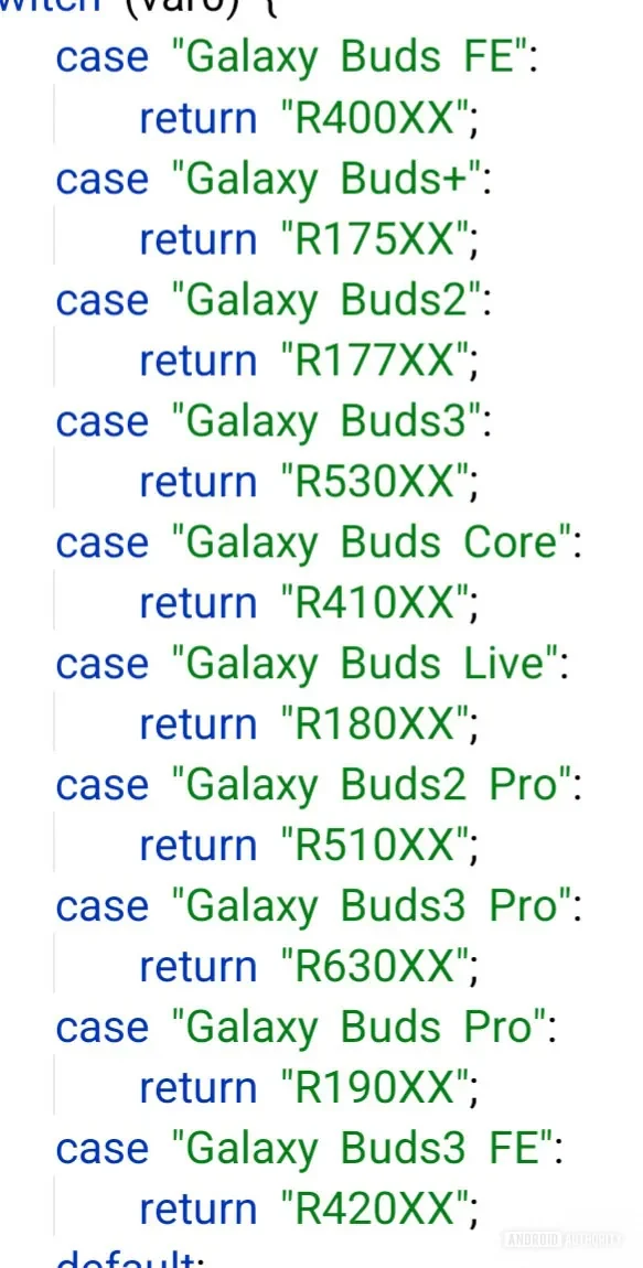 Codice per la nuova serie di cuffie Galaxy Buds Codice per la nuova serie di cuffie Galaxy Buds