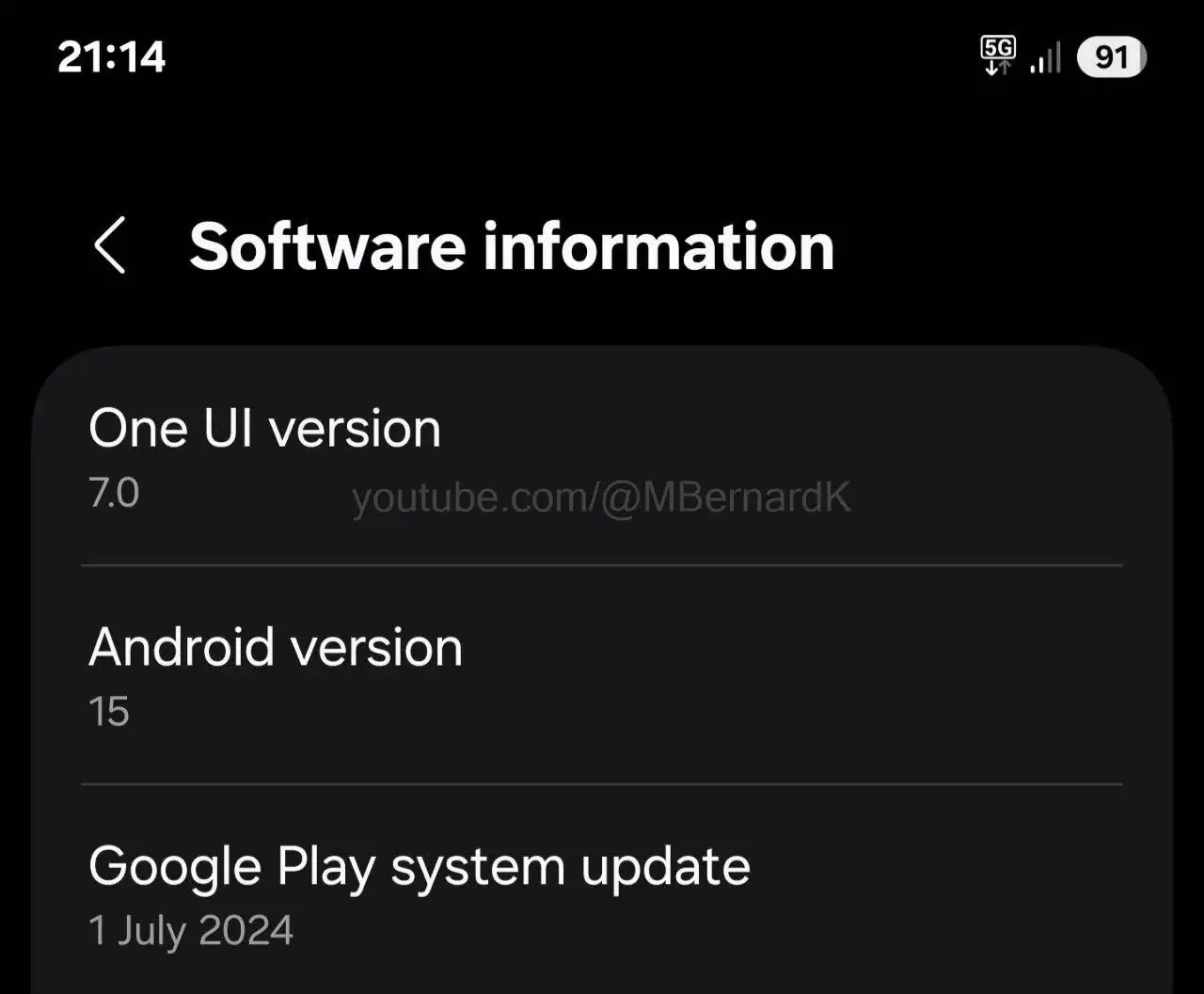 Утечка скриншота информации о программном обеспечении One UI 7 для Galaxy S25 Ultra Утечка скриншота информации о программном обеспечении One UI 7 для Galaxy S25 Ultra
