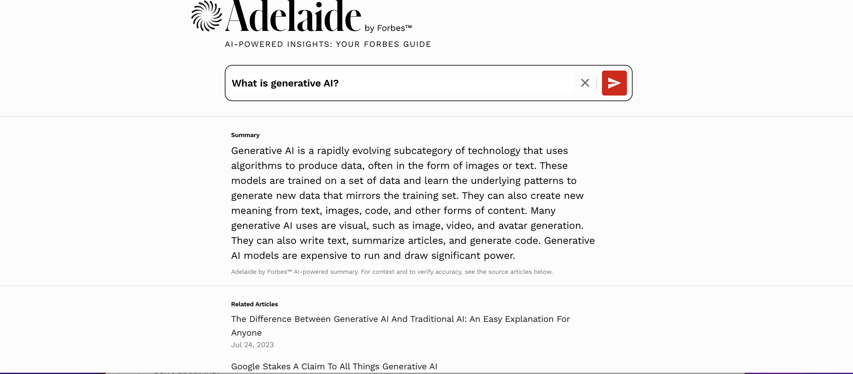 Forbes lancia la versione beta della ricerca alimentata dall'intelligenza artificiale per raccomandazioni personalizzate-2 Forbes lancia la versione beta della ricerca alimentata dall'intelligenza artificiale per raccomandazioni personalizzate-2