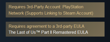 Requisito PSN. Illustrazione: Steam Requisito PSN. Illustrazione: Steam