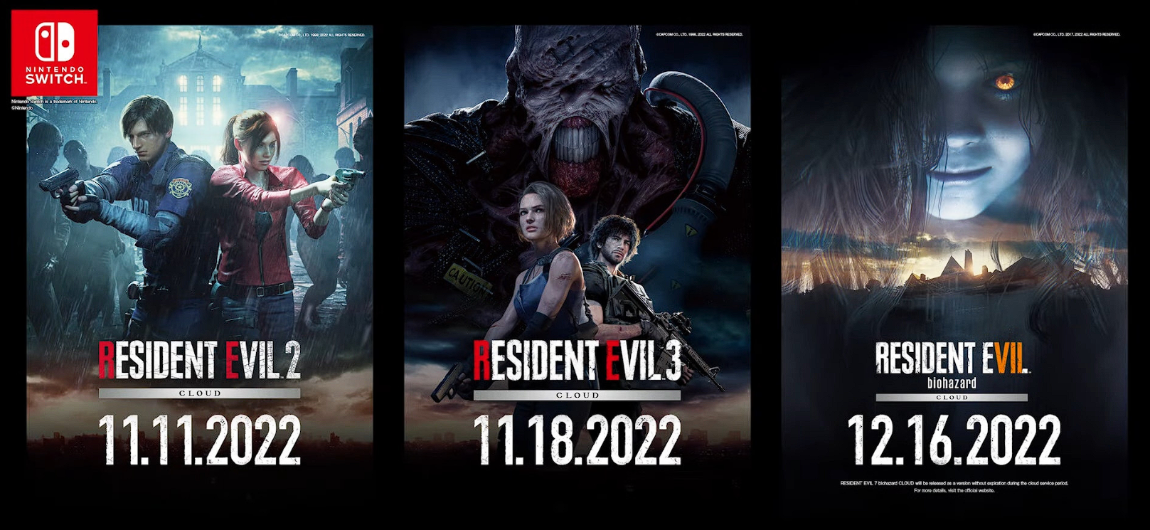 Capcom ha annunciato l'uscita dei remake di Resident Evil 2 e 3 su Nintendo Switch a novembre, mentre Resident Evil 7 è atteso per il 16 dicembre.-2 Capcom ha annunciato l'uscita dei remake di Resident Evil 2 e 3 su Nintendo Switch a novembre, mentre Resident Evil 7 è atteso per il 16 dicembre.-2