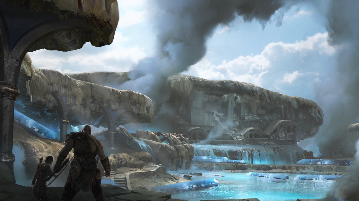 Gli sviluppatori di God of War: Ragnarok hanno raccontato del mondo dei nani Svartalheim, dove si sta costruendo una città industriale tra vari biomi.-3 Gli sviluppatori di God of War: Ragnarok hanno raccontato del mondo dei nani Svartalheim, dove si sta costruendo una città industriale tra vari biomi.-3