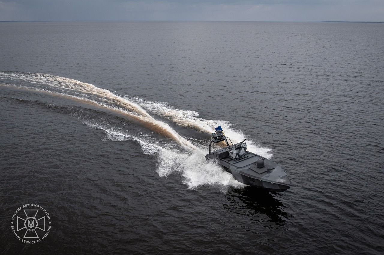 SSU ha mostrato una nuova generazione di droni marini Sea Baby: ora con una mitragliatrice e MLRS (video)-4 Image of the drone in action
