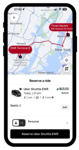 Interfaccia App Uber