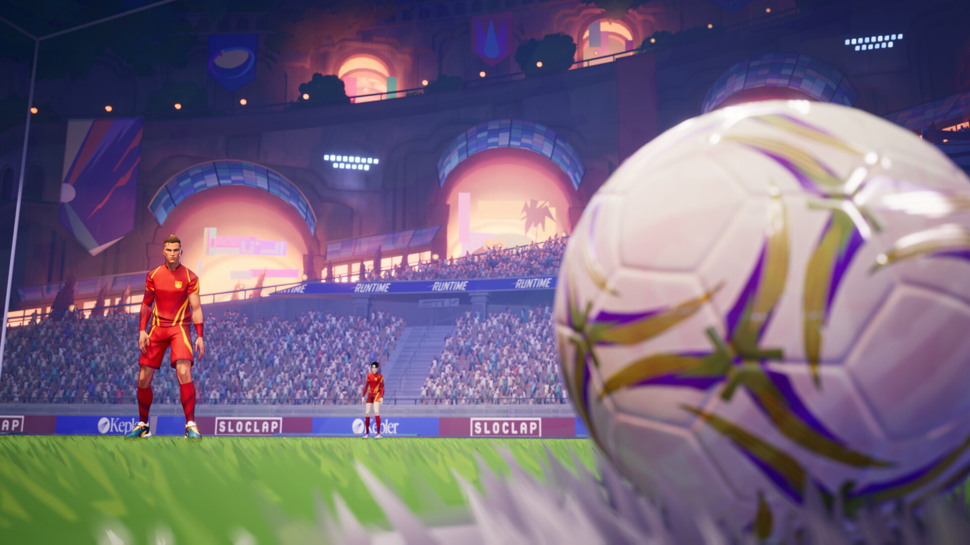 Giocatori sul campo di calcio di Rematch Giocatori sul campo di calcio di Rematch