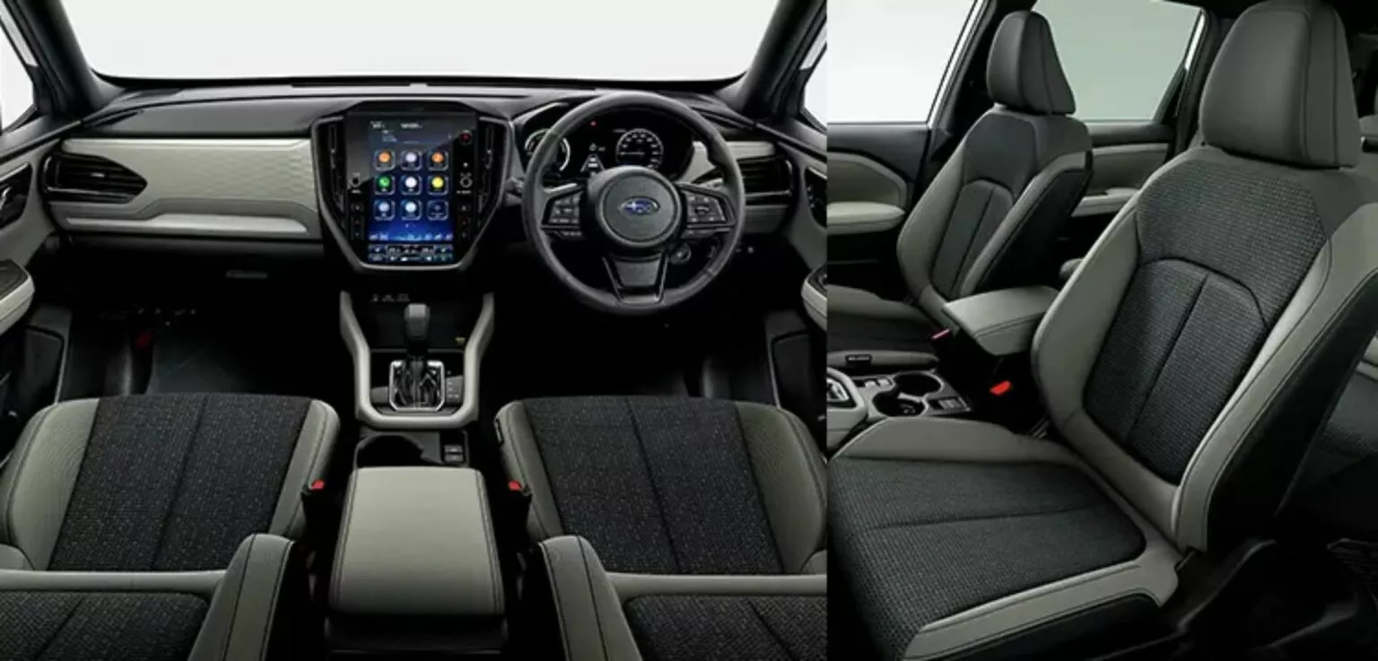 Interni della Subaru Forester con rivestimenti in alluminio