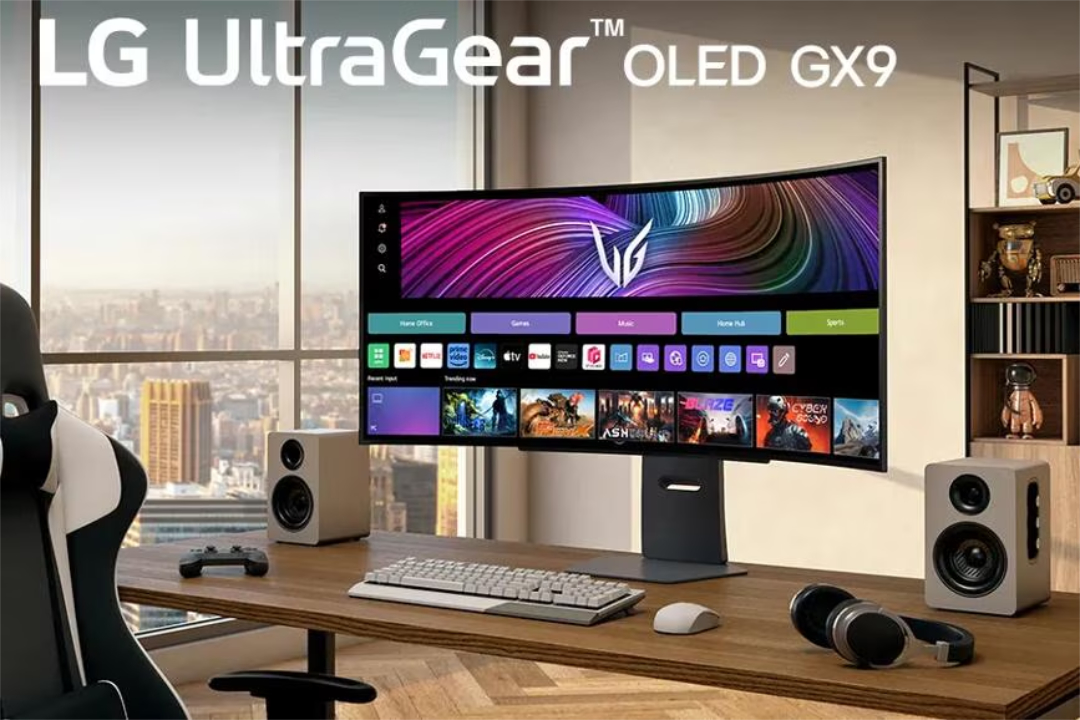 UltraGear OLED 45GX90SA vista dal basso