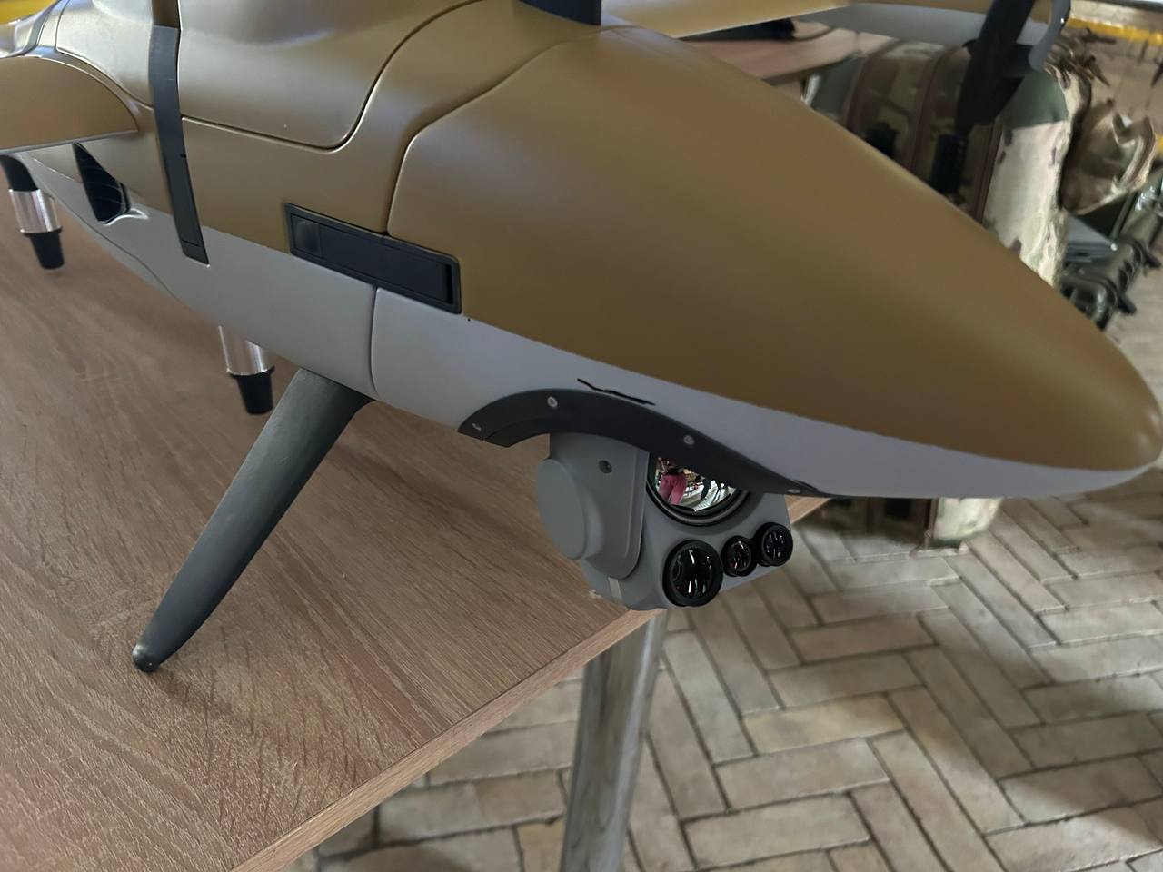 Il modulo ottico del drone Vector di NextVision. Il modulo ottico del drone Vector di NextVision.