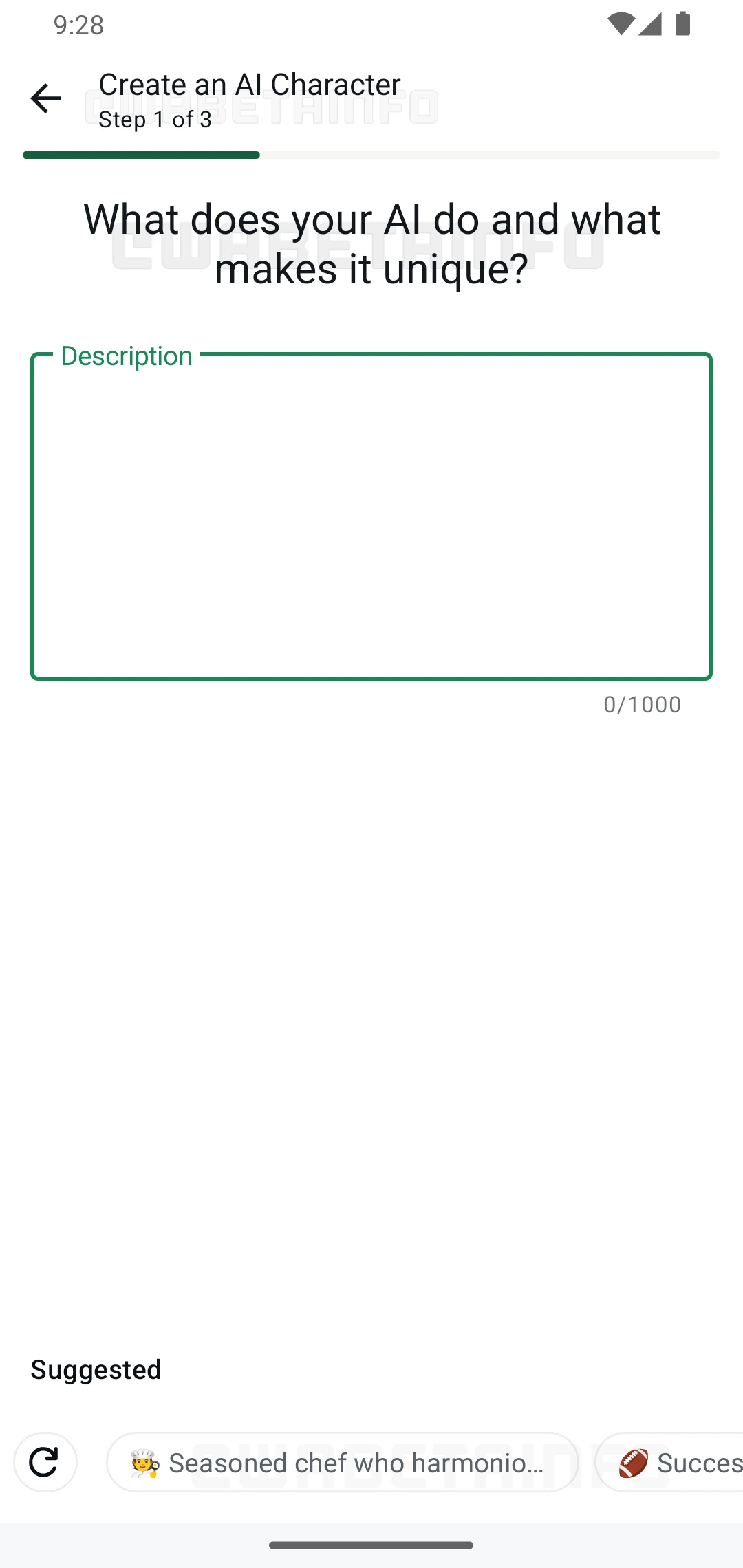 Chatbot abilitato all'intelligenza artificiale in WhatsApp Una pagina per creare il proprio chatbot AI in WhatsApp