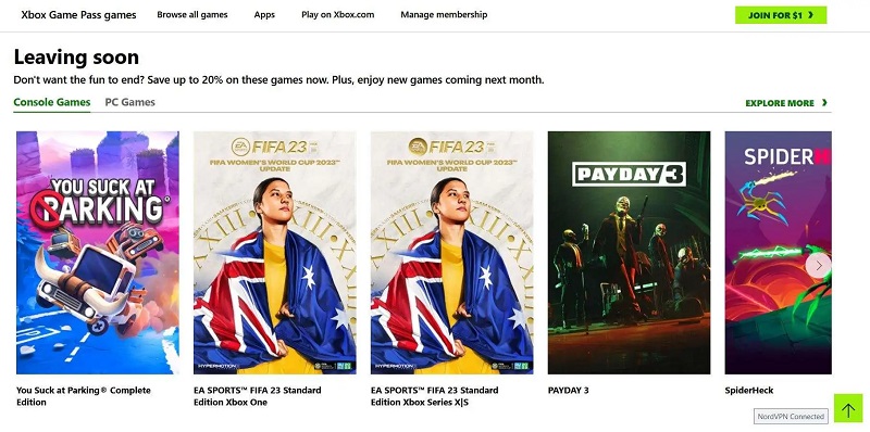 Sei giochi saranno rimossi dal catalogo di Xbox Game Pass a metà settembre, tra cui gli sparatutto Payday 3 e FIFA 23.-2 Sei giochi saranno rimossi dal catalogo di Xbox Game Pass a metà settembre, tra cui gli sparatutto Payday 3 e FIFA 23.-2