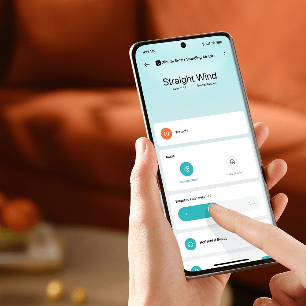 App Xiaomi Home per il controllo del ventilatore a piantana intelligente per la circolazione dell'aria