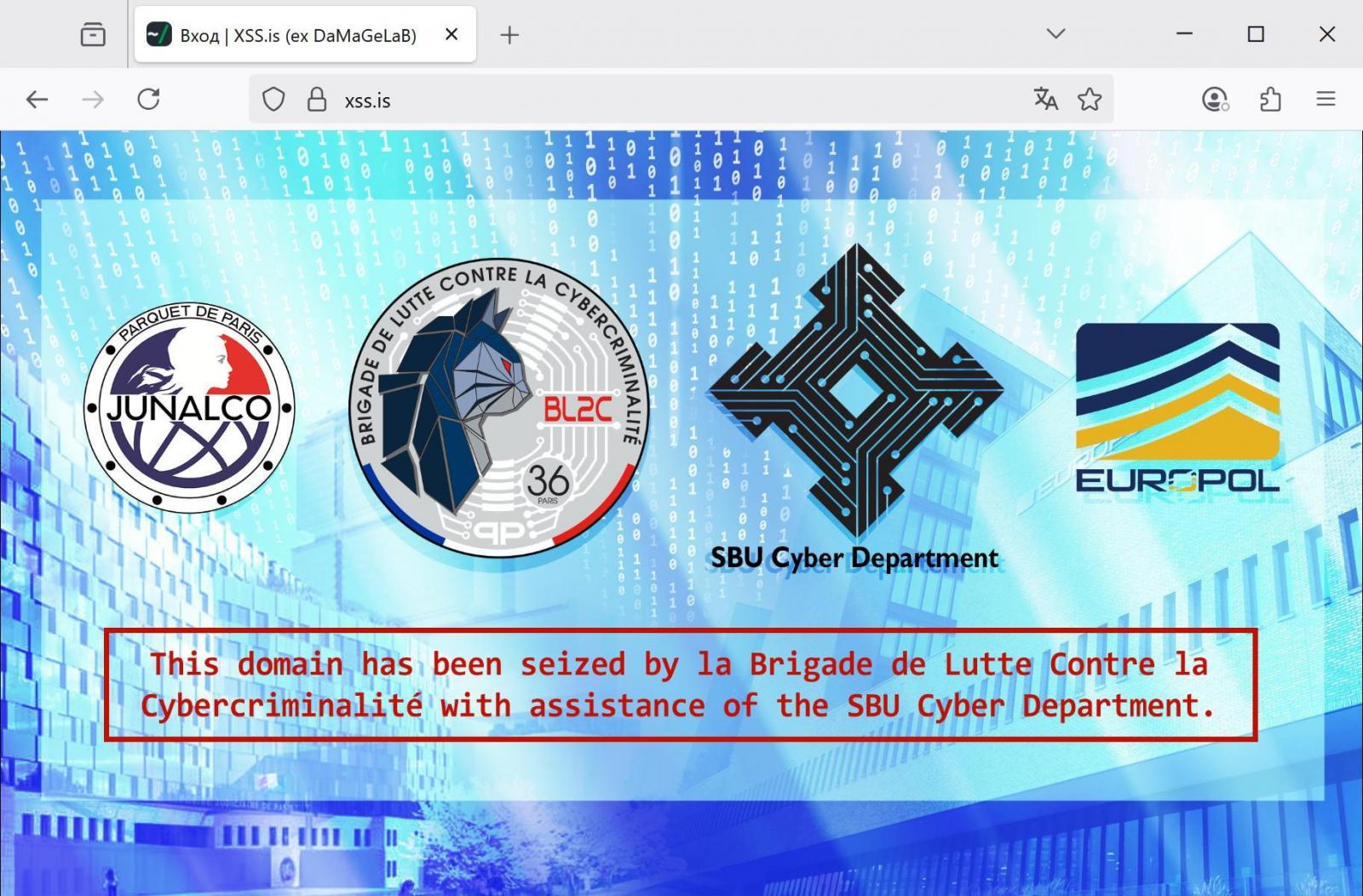 XSS.is non funziona più, ora ha le seguenti didascalie. Illustrazione: bleepingcomputer.com
