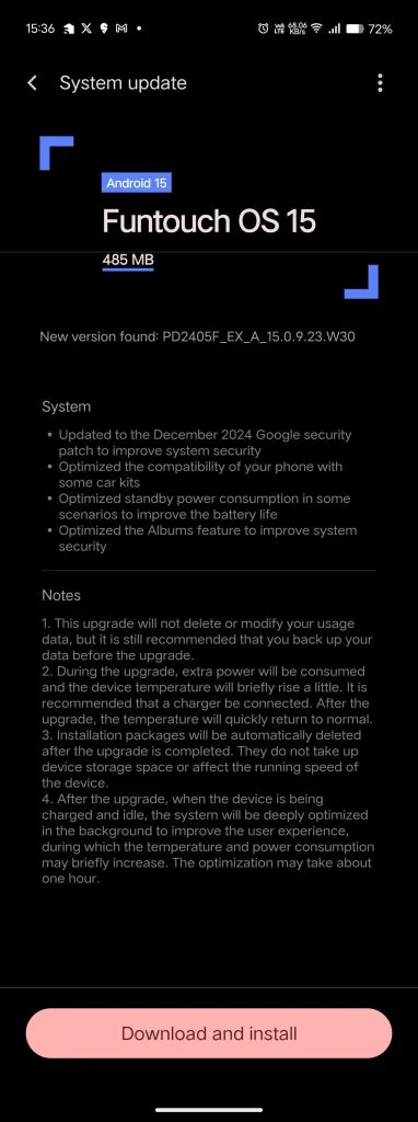 Aggiornamento sicuro su Vivo X200 Pro Aggiornamento sicuro su Vivo X200 Pro