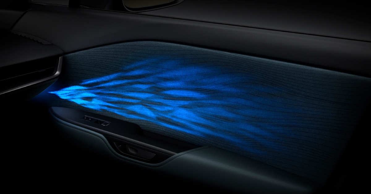 Dimostrazione di 'Dynamic Shadowy Illumination' in Lexus RZ