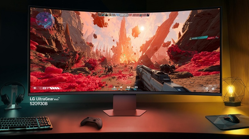 Monitor ultra-wide con diagonale da 52 pollici e risoluzione 5K2K