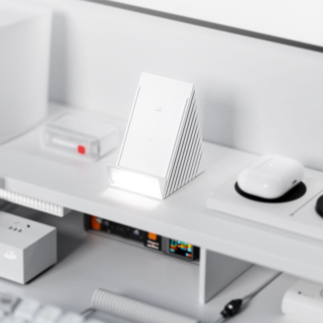 Caricabatterie wireless Meizu Pandaer da diverse angolazioni