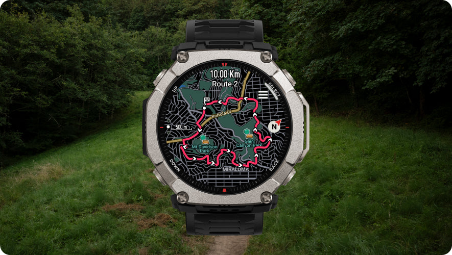 Pianificazione del percorso su Amazfit T-Rex Ultra 2